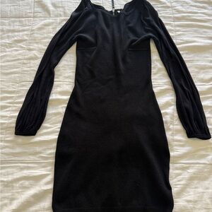 Guess by Marciano Black Off the Shoulder Sheath Dress